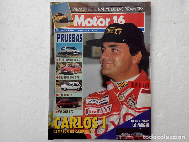 Coches: MOTOR 16 N&ordm; 365 A&Ntilde;O 1990-GOLF GTD- FIAT TIPO TD- ALFA 164 Q- PEUGEOT 405 GTX-HONDA AFRICA 750 TWIN