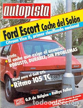 Coches: AUTOPISTA N&ordm; 1149 FIAT RITMO 105 TC F1 GP BELGICA