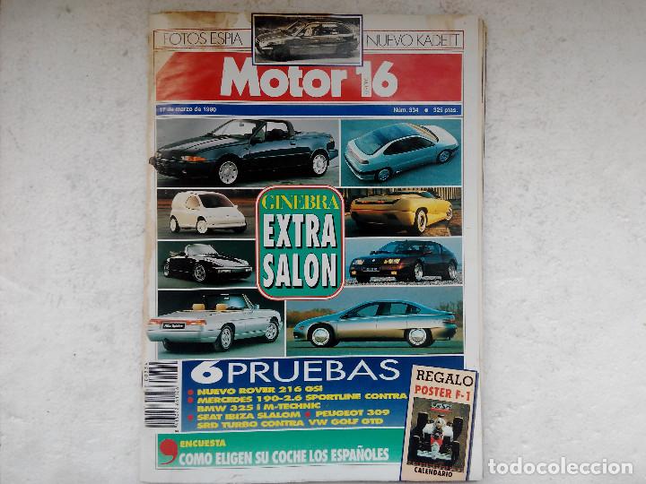 Coches: MOTOR 16 N&ordm; 334 A&Ntilde;O 1990 - PEUGEOT 309 SRD TURBO - GOLF GTD - BMW 325i - MB 190 2.6-IBIZA SLALOM