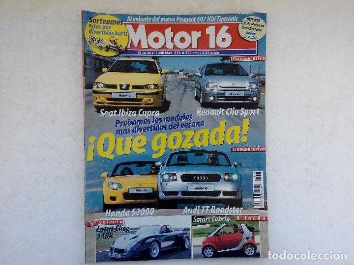 Coches: MOTOR 16 N&ordm; 874 A&Ntilde;O 2000 - RENAULT CLIO SPORT - SEAT IGIZA CUPRA - HONDA S2000- AUDI TT ROADSTER