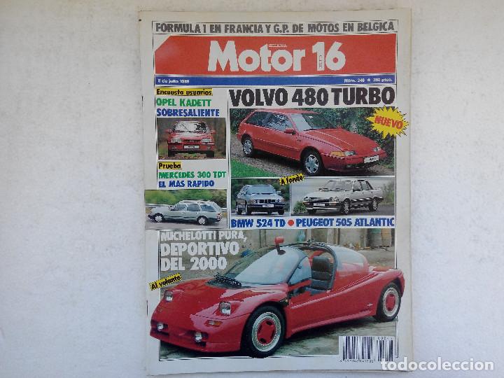 Coches: MOTOR 16 N&ordm; 246 A&Ntilde;O 1988 - MERCEDES 300 TDT - BMW 524 TD - PEUGEOT 505 ATLANTIC - MICHELOTTI PURA