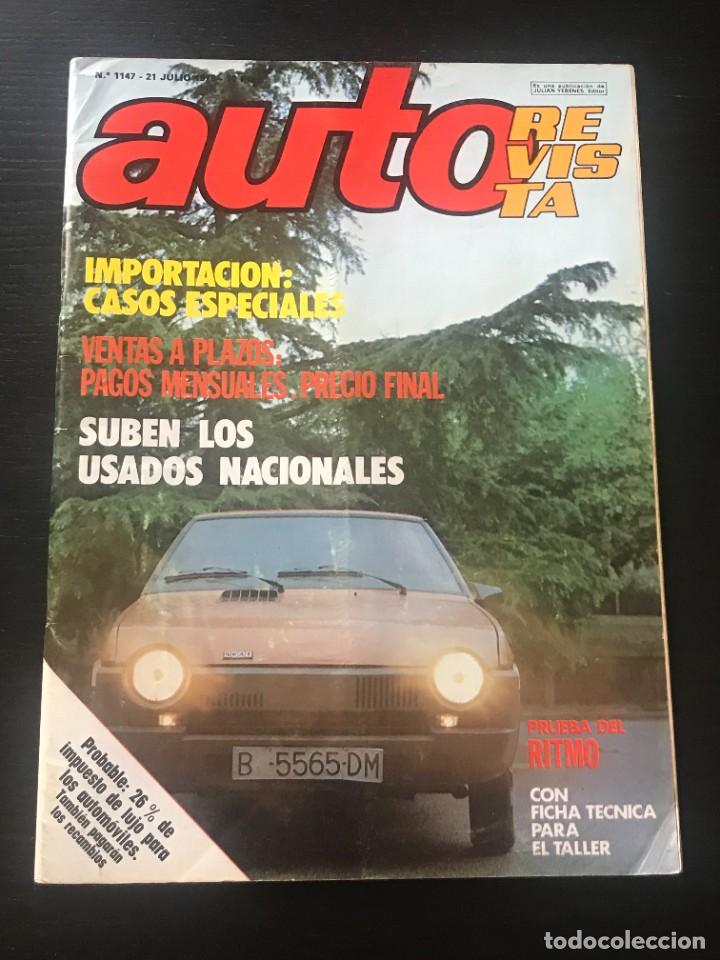Coches: AUTO REVISTA N&ordm; 1147 - SEAT RITMO 75 CL ASISTENCIA VACACIONES RENAULT SEAT GP FRANCIA F1 FORMULA