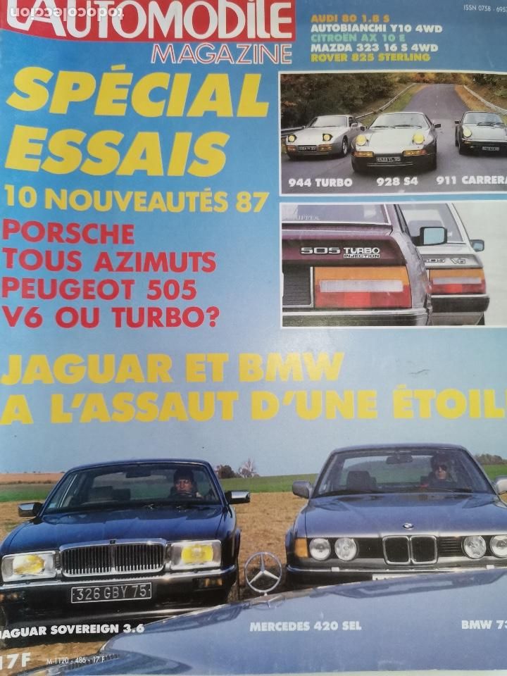 Coches: 1986 REVISTA L`AUTOMOBILE - JAGUAR SOVEREIGN 3.6 - MERCEDES 420 SEL - BMW 735 I