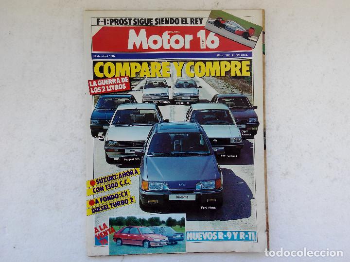 Coches: MOTOR 16 N&ordm; 182 A&Ntilde;O 1987- CITROEN CX TRD TURBO 2-