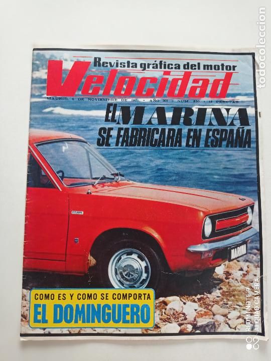 Coches: VELOCIDAD N&ordm; 530 - REVISTA 1971 // MARINA 1800 VOLVO VIKINGO LAMBORGHINI BRM ALEX SOLER ROIG