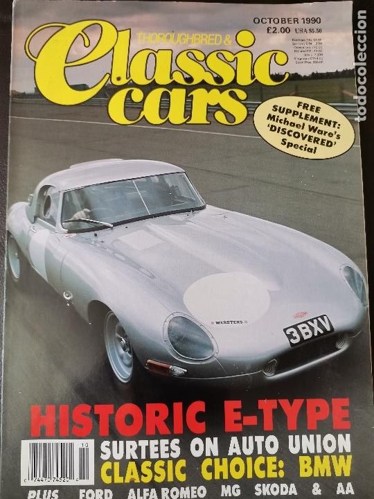 Coches: 1990 REVISTA THOROUGHBRED & CLASSIC CARS - JAGUAR E - FORD - ALFA ROMEO - MG - SKODA