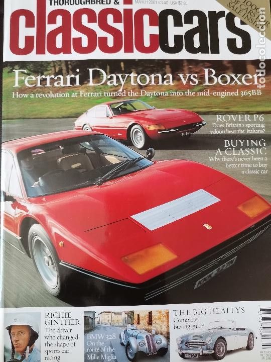 Coches: 2001 REVISTA THOROUGHBRED & CLASSIC CARS - FERRARI DAYTONA VS BOXER - BMW 328 - BIG HEALEYS