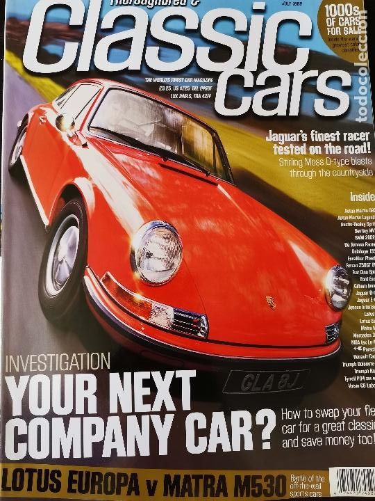 Coches: 1999 REVISTA THOROUGHBRED & CLASSIC CARS - LOTUS EUROPA VS MATRA M530 - MOSS JAGUAR D TYPE