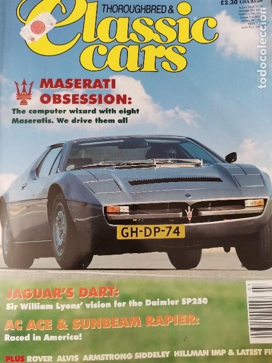 Coches: 1994 REVISTA THOROUGHBRED & CLASSIC CARS - MASERATI OBSESSION - AC ACE & SUNBEAM RAPIER - JAGUAR