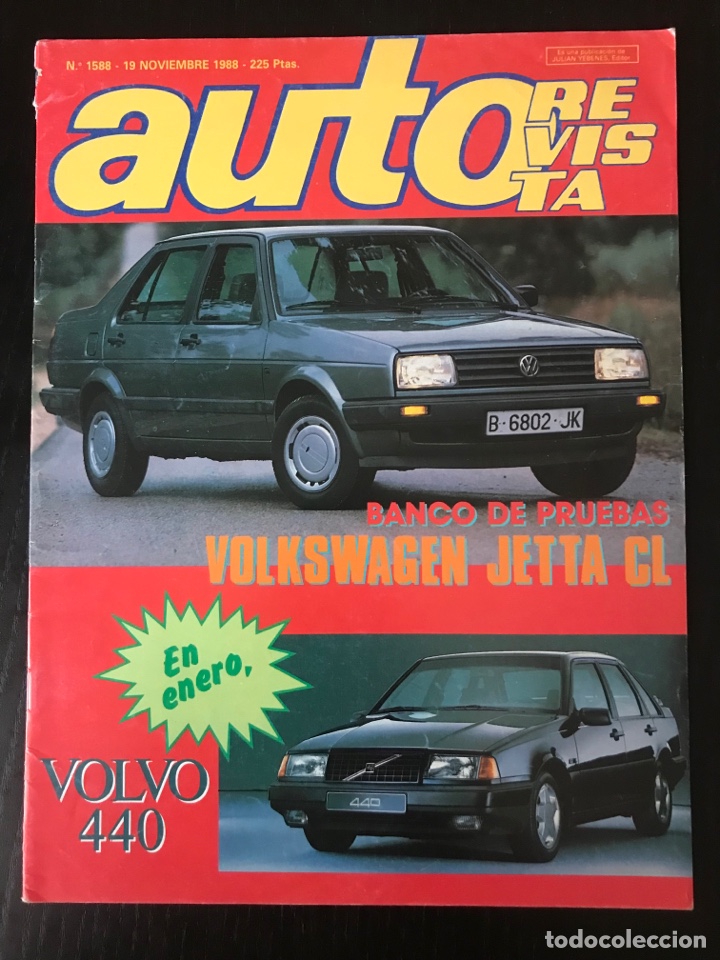 Coches: AUTO REVISTA N&ordm; 1588 - VOKSWAGEN JETTA CL / GAMA PEUGEOT J5 / VOLVO 440