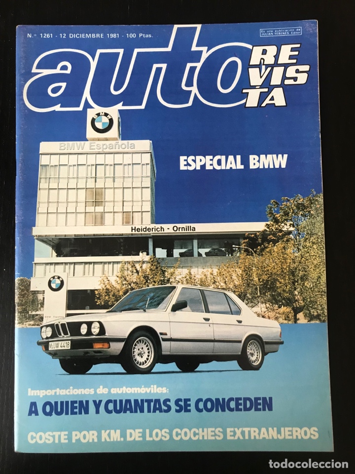 Coches: AUTO REVISTA N&ordm; 1261 - ESPECIAL BMW / BMW 528 I / FIAT RITMO ABARTH 2000 / JUAN FERNANDEZ