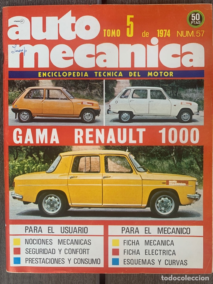 Carros: Revista auto mecanica automecanica 57 gama renault 1000