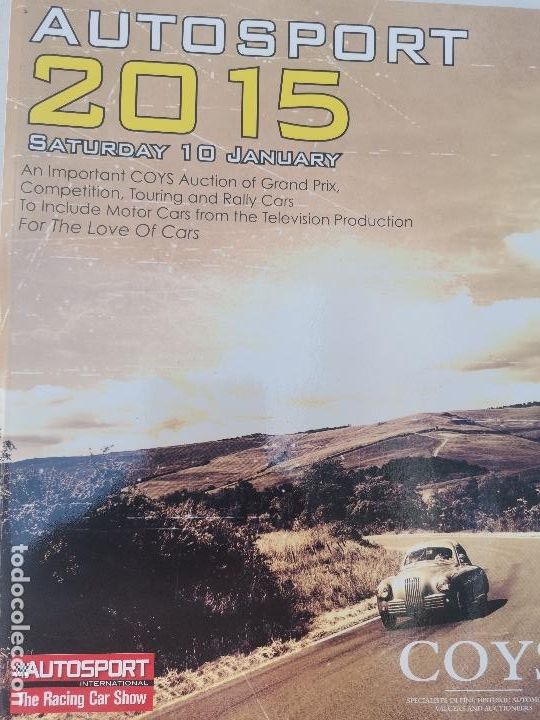 Coches: 2015 AUTOSPORT COYS CATALOGO DE SUBASTA - ALFA ROMEO - FIAT - BENTLEY - ASTON MARTIN - FERRARI