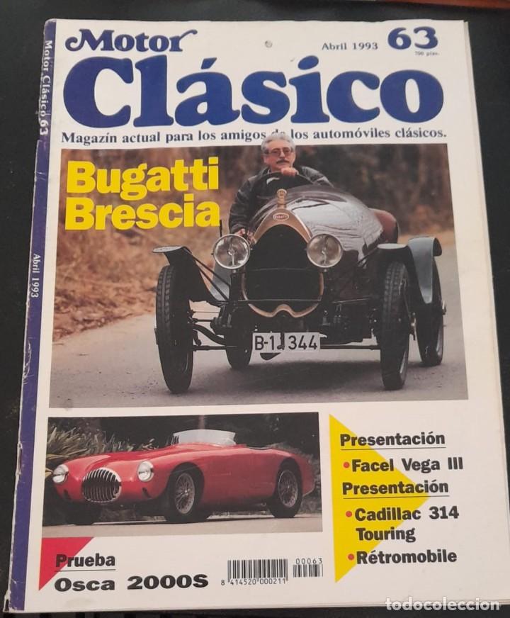 Coches: MOTOR CL&Aacute;SICO N&ordm; 63, BUGATTI, FACEL VEGA, CADILLAC, RETROMOBILE Y OSCA 2000S, ABRIL DE 1993