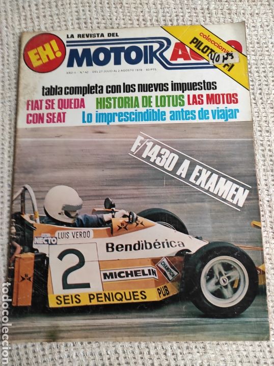 Coches: MOTOR AUTO N&ordm; 42 - FORMULA 1430 A EXAMEN , HISTORIA LOTUS FORMULA , RICCARDO PATRESE