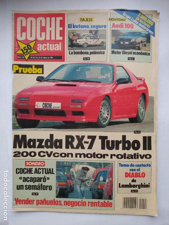 Cars: Coche actual n&ordm; 96 Febrero 1990. prueba mazda rx-7 turbo II. TDKC110