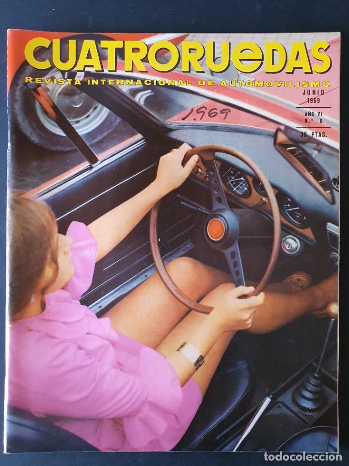 Coches: REVISTA CUATRORUEDAS JUNIO 1969: BMW 2800 CS; SPIDER LMX; AUSTIN MAXI; ETC...