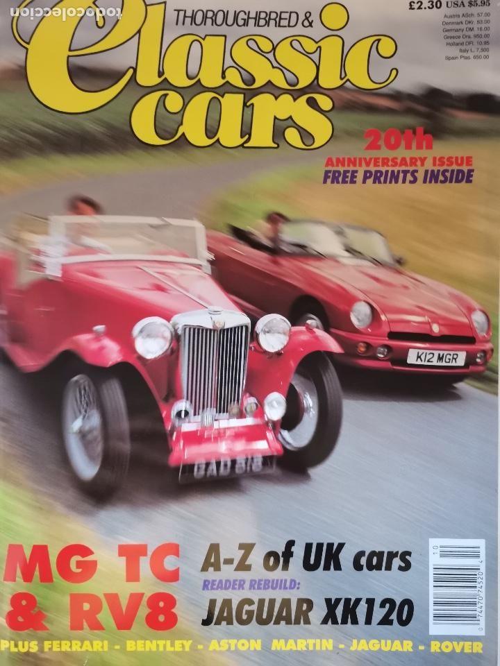 Coches: 1993 REVISTA THOROUGHBRED & CLASSIC CARS - MG TC & RV8 - JAGUAR XK 120 - FERRARI - BENTLEY