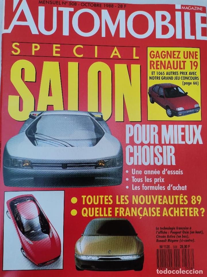 Coches: 1988 REVISTA L`AUTOMOBILE - SPECIAL SALON - ALFA 164 - MERCEDES 190 E 2.5 - ROVER VITESSE