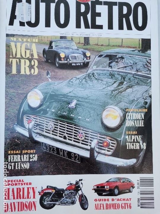 Coches: 1992 REVISTA AUTO RETRO - MGA - TRIUMPH TR3 - ENSAIO FERRARI 250 GT LUSSO - SPECIAL SPORTSTER HARLEY