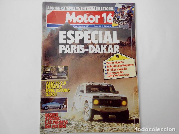 Coches: MOTOR 16 N&ordm; 218 A&Ntilde;O 1987-OPEL ASCONA 2.0 - ALFA 75 2.0-RENAULT 25 TX