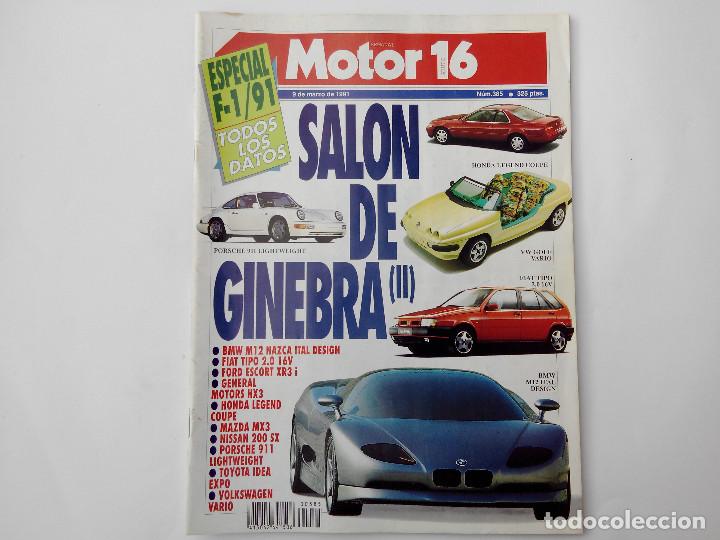 Coches: MOTOR 16 N&ordm; 385 A&Ntilde;O 1991-RENAULT CLIO 16V-