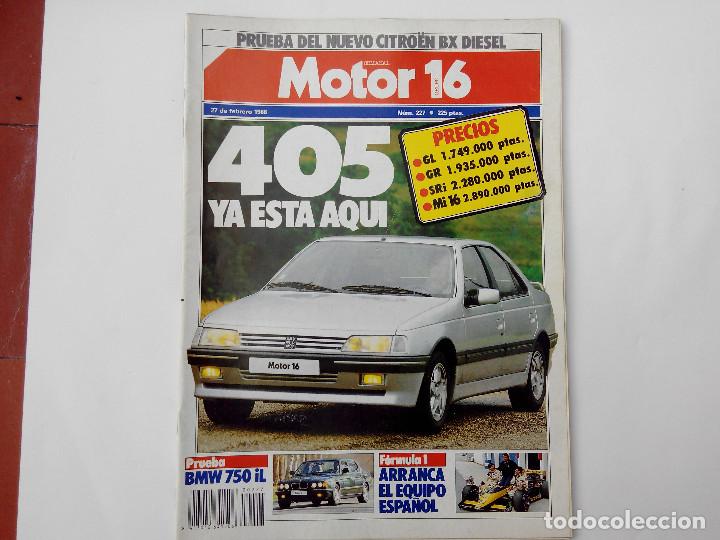 Coches: MOTOR 16 N&ordm; 227 A&Ntilde;O 1988- FOTO SUMARIO -BMW 750iL -CITROEN BX TRD -