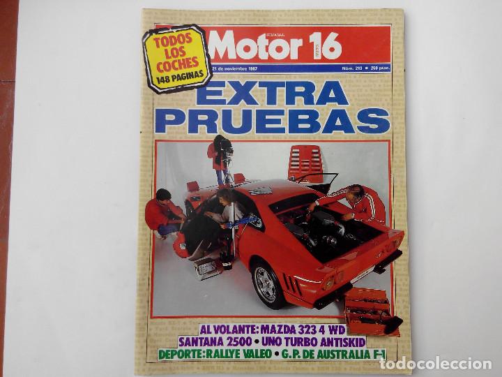 Coches: MOTOR 16 N&ordm; 213 A&Ntilde;O 1987- EXTRA PRUEBAS - MAZDA 323 4 WD- SANTANA 2500- UNO TURBO ANTISKID