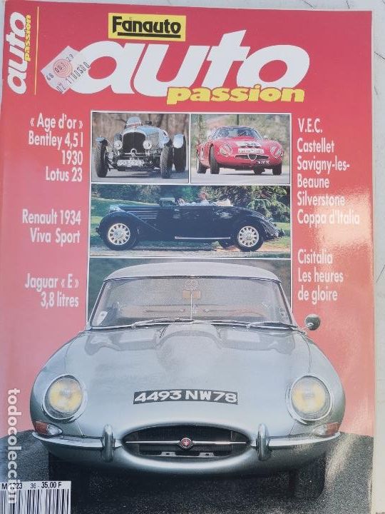 Coches: 1990 REVISTA AUTO PASSION - CISITALIA - JAGUAR E 3.8 - LOTUS 23 - BENTLEY 4,5 L - 1934 RENAULT VIVA