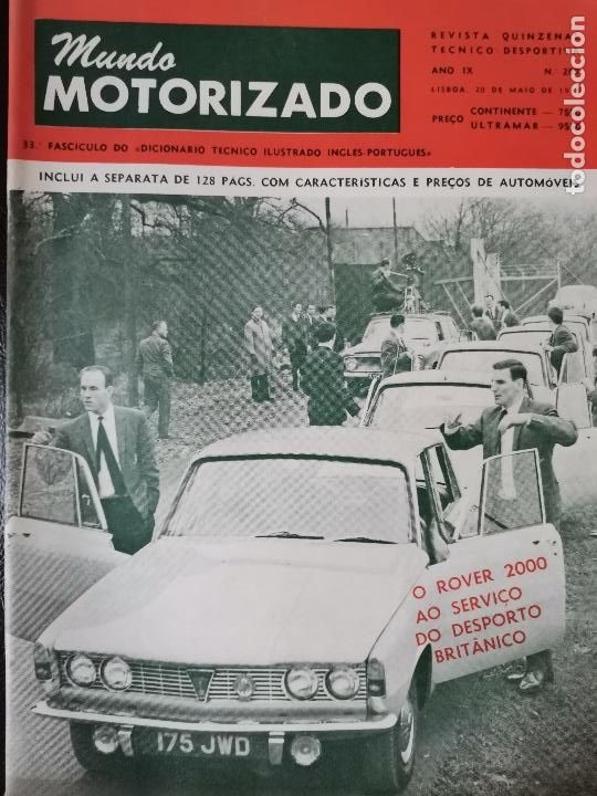 Coches: 1966 REVISTA MUNDO MOTORIZADO - ROVER 2000 - MERCEDES 220 B - AMERICO NUNES - RAMPA DE SANTA LUZIA