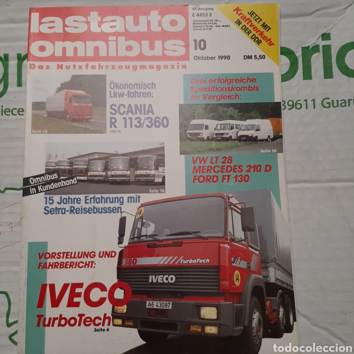 Cars: Revista Lastauto &oacute;mnibus n. 10 de 1990 camion Scania