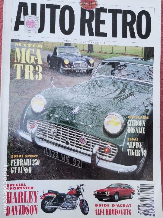 Coches: 1992 REVISTA AUTO RETRO - MGA VS TR3 - ENSAIO FERRARI 250 GT LUSSO - ALFA ROMEO GT6