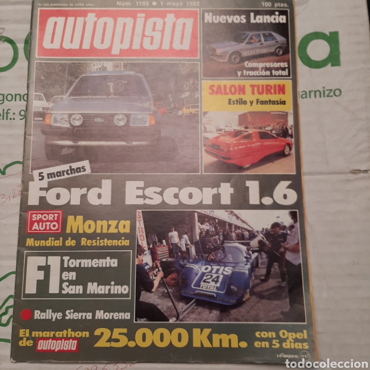 Auto: Revista autopista n. 1193 de 1982 automovil ford lancia