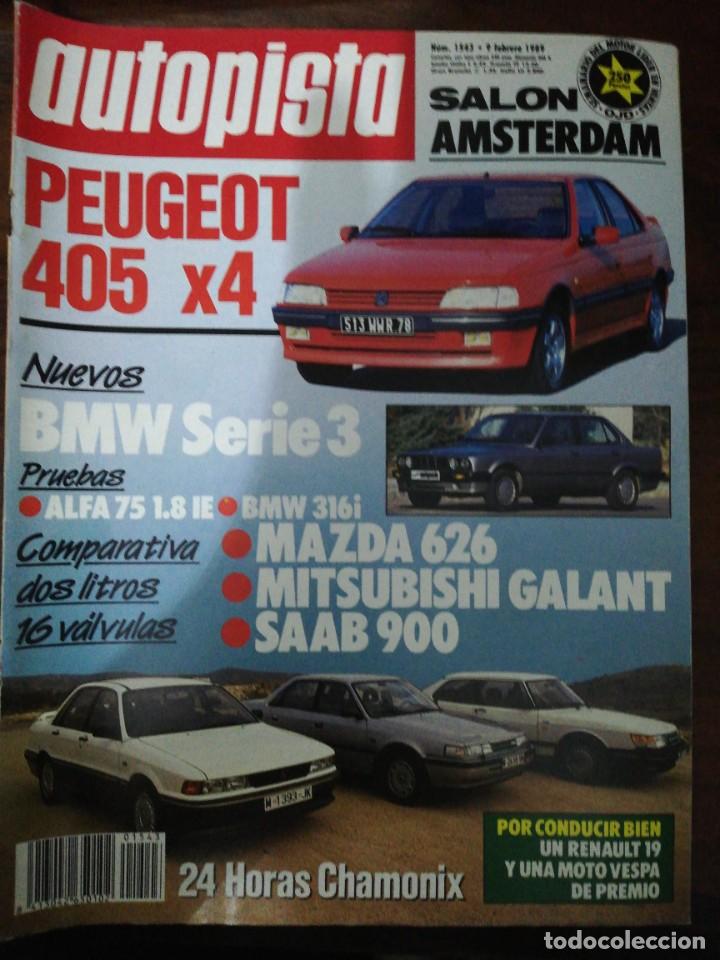 Coches: AUTOPISTA N&ordm; 1543 - FEBRERO 1989 - ALFA 75 1.8 IE / BMW 316i / SAAB 900 / MITSUBISHI GALANT / MAZDA