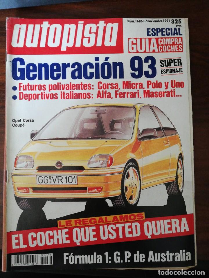 Cars: AUTOPISTA N&ordm; 1686 - NOVIEMBRE 1991 - NOVEDADES / FORMULA 1 GP AUSTRALIA
