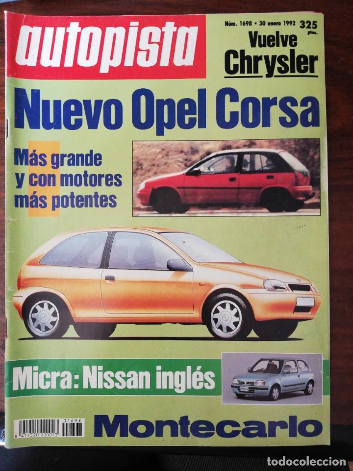 Coches: AUTOPISTA N&ordm; 1698 - ENERO 1992 - CITROEN AX 4x4 / ALFA ROMEO 33 4x4 / OPEL CORSA