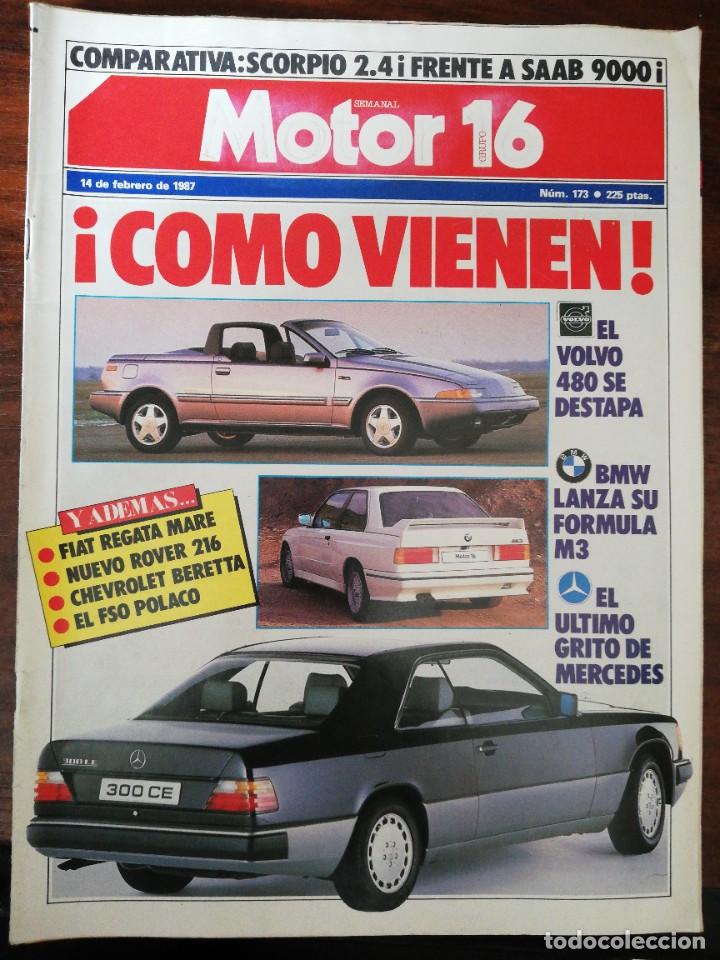 Coches: MOTOR 16 N&ordm; 173 - FEB 1987 - BMW M3. MERCEDES 230 300. VOLVO 480. ROVER 216. FIAT REGATA