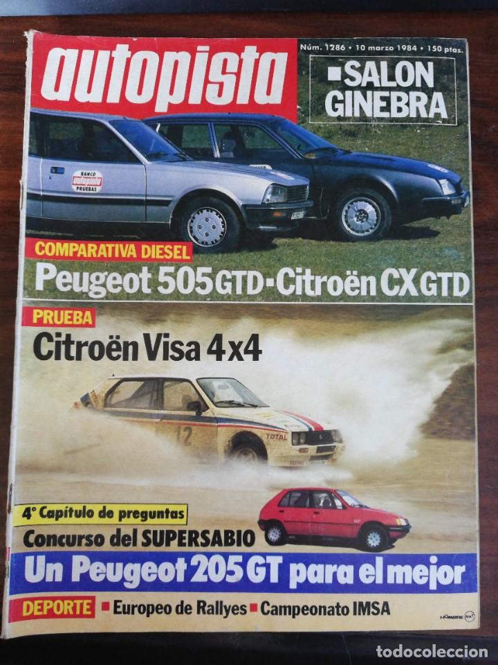 Coches: AUTOPISTA N&ordm; 1286 - PEUGEOT 505 GTD - CITROEN CX TRD - CITREON VISA 4x4 - RENAULT 18 BREAK 4x4