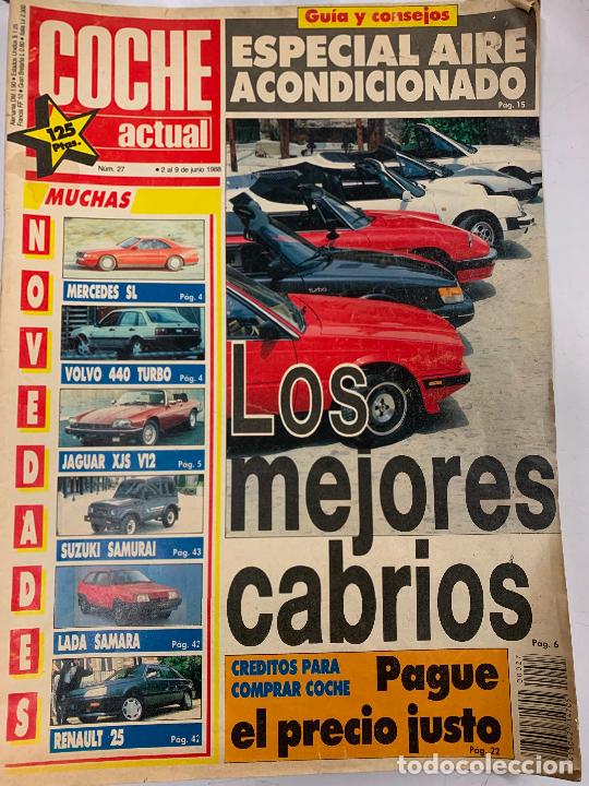 Coches: Revista COCHE ACTUAL, 1988, n.27, Cabrios, Mercedes SL, Volvo 440, Jaguar XJS,...