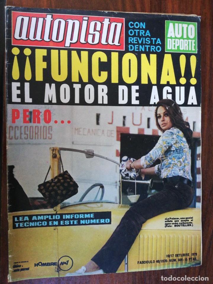 Voitures: AUTOPISTA N&ordm; 609 - OCT 1970 - MOTOR DE AGUA. &Aacute;LBUM MUNDIAL. INCLUYE AUTO DEPORTE