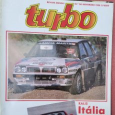 Voitures: 1988 REVISTA TURBO - ENSAIO BMW Z1 - VW GOLF 1.3 Y LANCIA THEMA - RALLY ITALIA - SALON PARIS. Lote 301178708