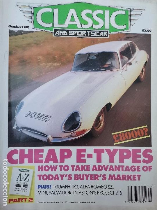 Coches: 1991 REVISTA CLASSIC & SPORT CAR - JAGUAR E TYPE - TRIUMPH TR3 - ALFA ROMEO SZ - MINI
