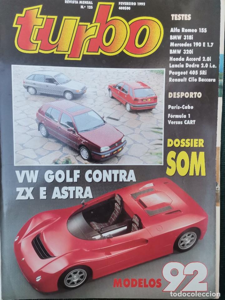 Coches: 1992 REVISTA TURBO - RALLYE PARIS - CABO - HONDA ACCORD 2.0I - PAUGEOT 405 SRI - RENAULT CLIO