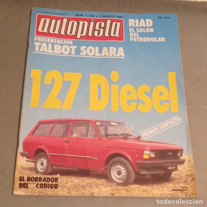 Coches: AUTOPISTA 1129 (MARZO 1981) TALBOT SOLARA. - Foto 1