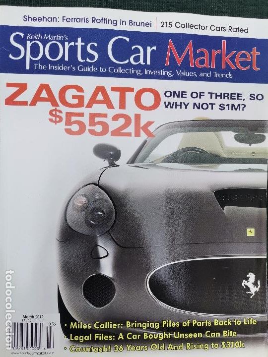 Coches: 2011 REVISTA SPORTS CAR MARKET - JAGUAR XK120 - LAMBORGUINI COUNTACH LP400