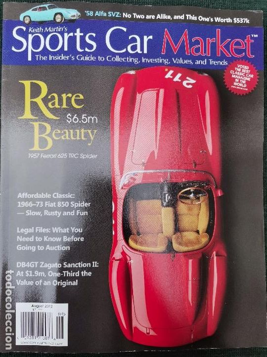 Coches: 2012 REVISTA SPORTS CAR MARKET - ALFA ROMEO SVZ - FIAT 850 SPIDER - ASTON DB4GT ZAGATO