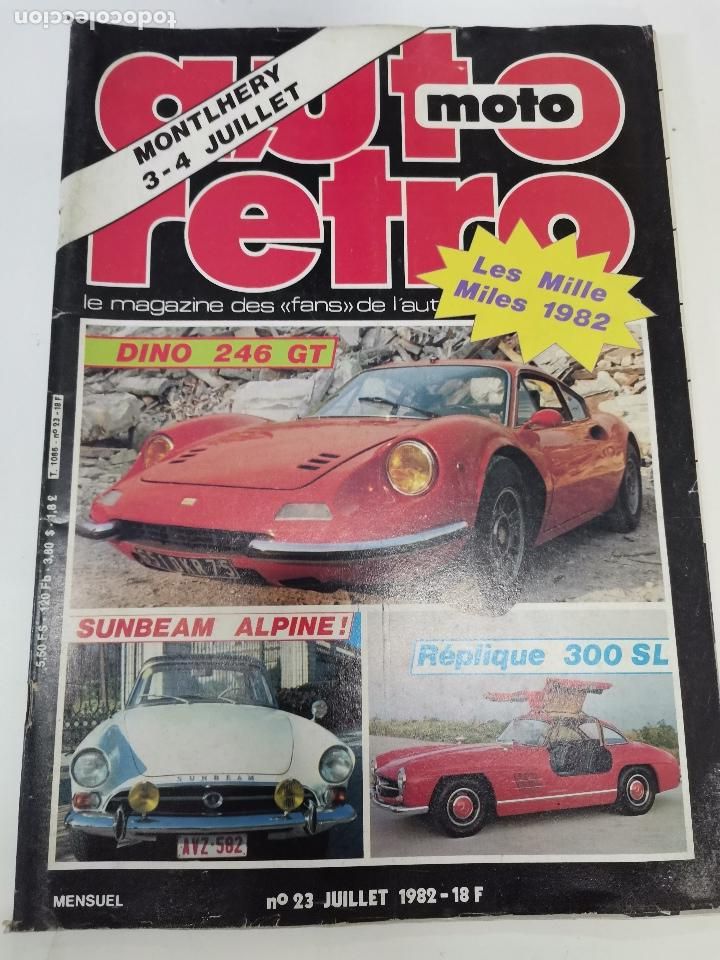 Coches: 1982 REVISTA MOTO AUTO RETRO - FERRARI DINO 246 GT - SUNBEAM ALPINE -MOTO VINCENT