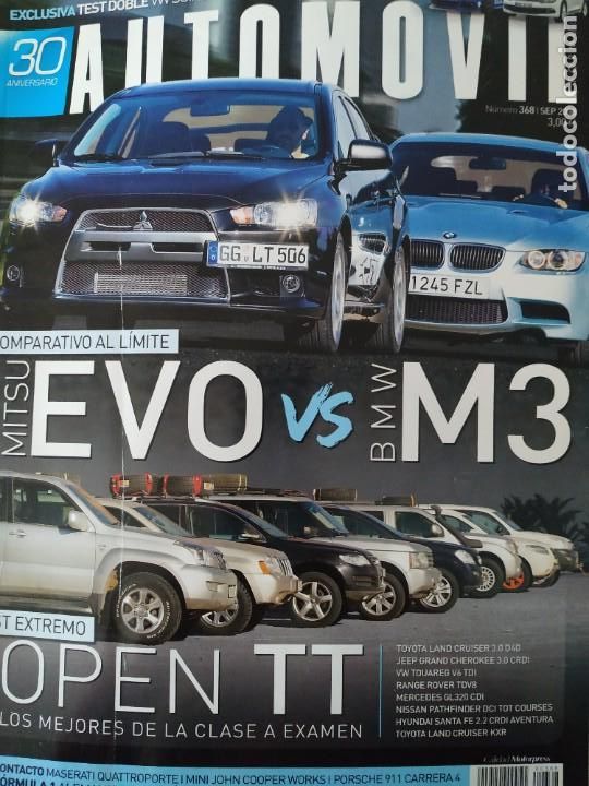 Auto: AUTOMOVIL: 30 aniversario, SEPTB. 2008. MITSU EVO VS. BMW M3 Y OPEN TT, ETC...