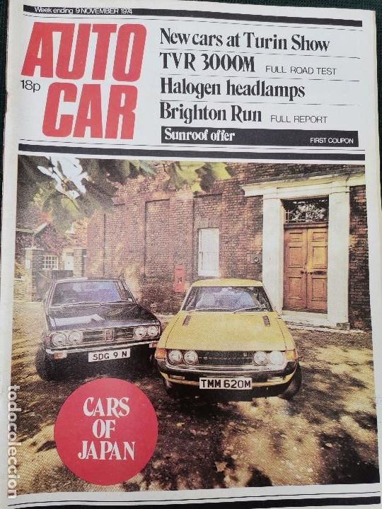 Coches: 1974 REVISTA AUTO CAR - ROAD TEST TVR 3000 M - AUSTIN ALLEGRO 1750 - HONDA CIVIC