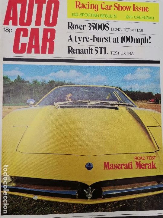 Coches: 1974 REVISTA AUTO CAR - ROVER 3500 LONG TEST - RENAULT 5 TL